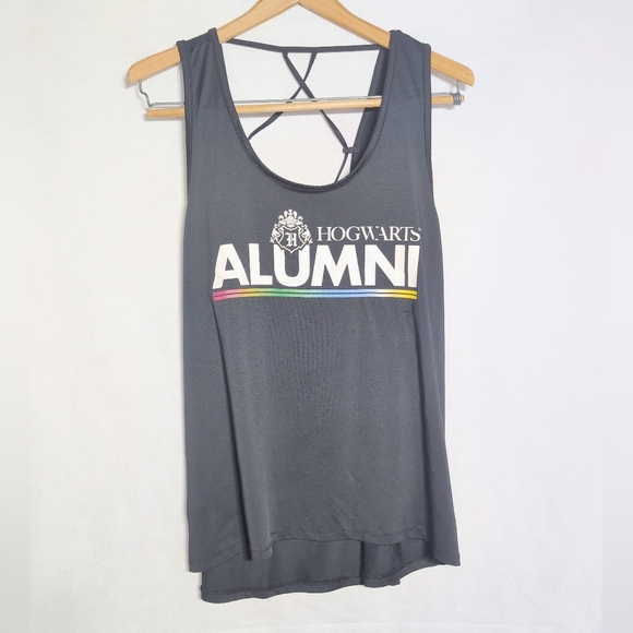 LG Women's Black Hogwarts Alumni Tank Top Harry Potter - Picture 2 of 6